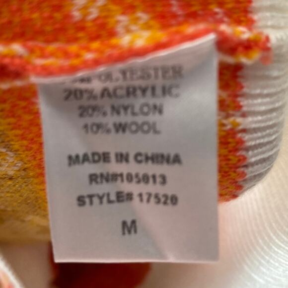 ANDREE Sweater Women Medium Wool Crew Neck Gingerbread Holiday Christmas - Picture 7 of 7